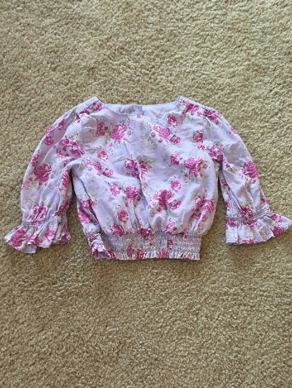 Janie and Jack Toddler Girls Pink Floral Blouse Size 2T